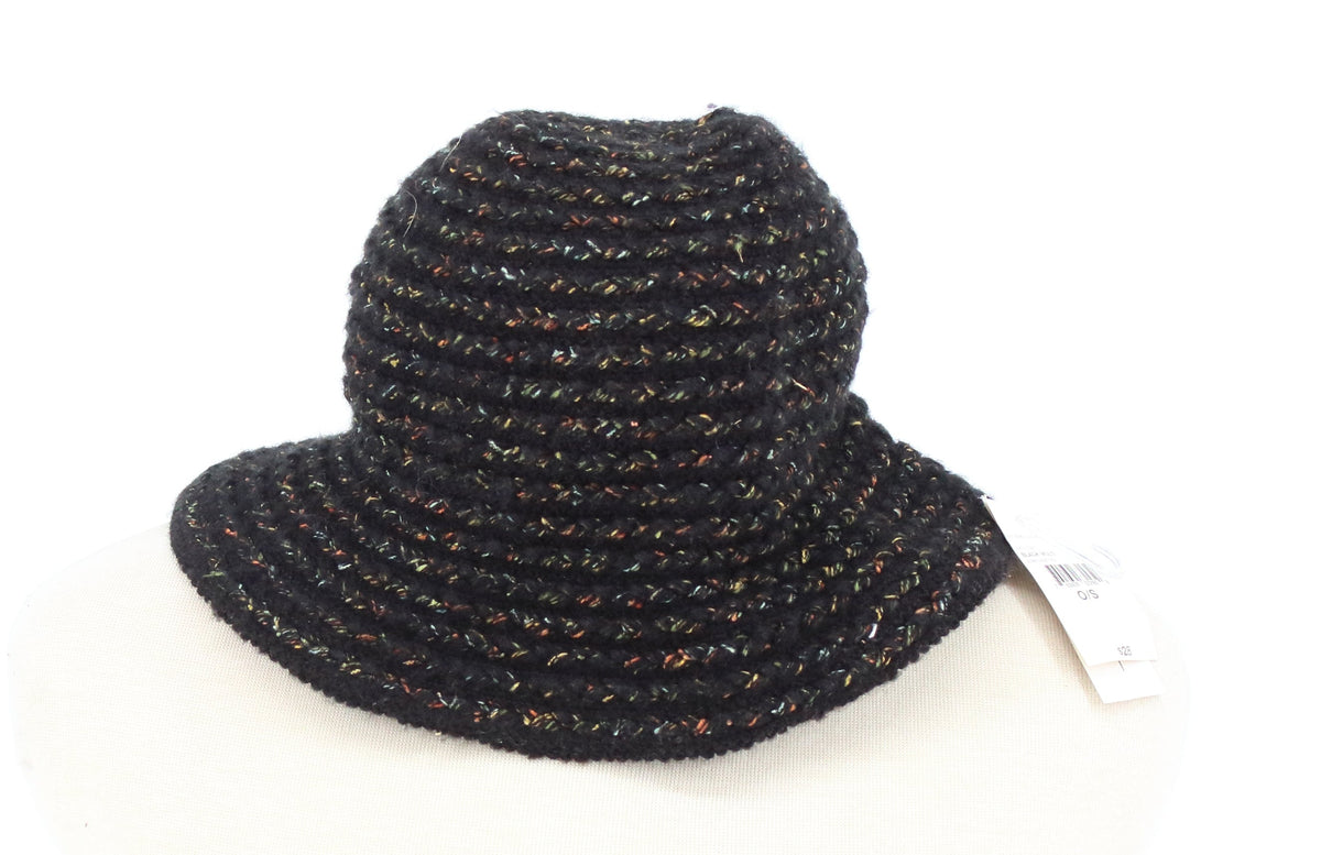 August Black Multishades Knitted Style Black Bucket Hat
