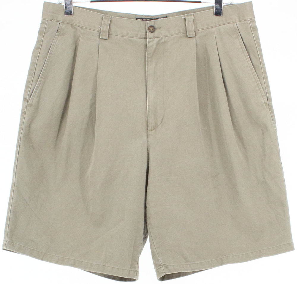 Gap Military Green Easy Fit Pleated Shorts