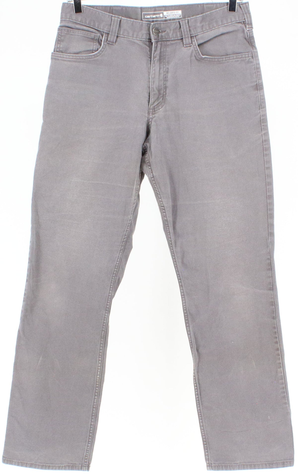 Carhartt Rugged Flex Relaxed Fit Grey Canvas 5-Pocket Work Pants