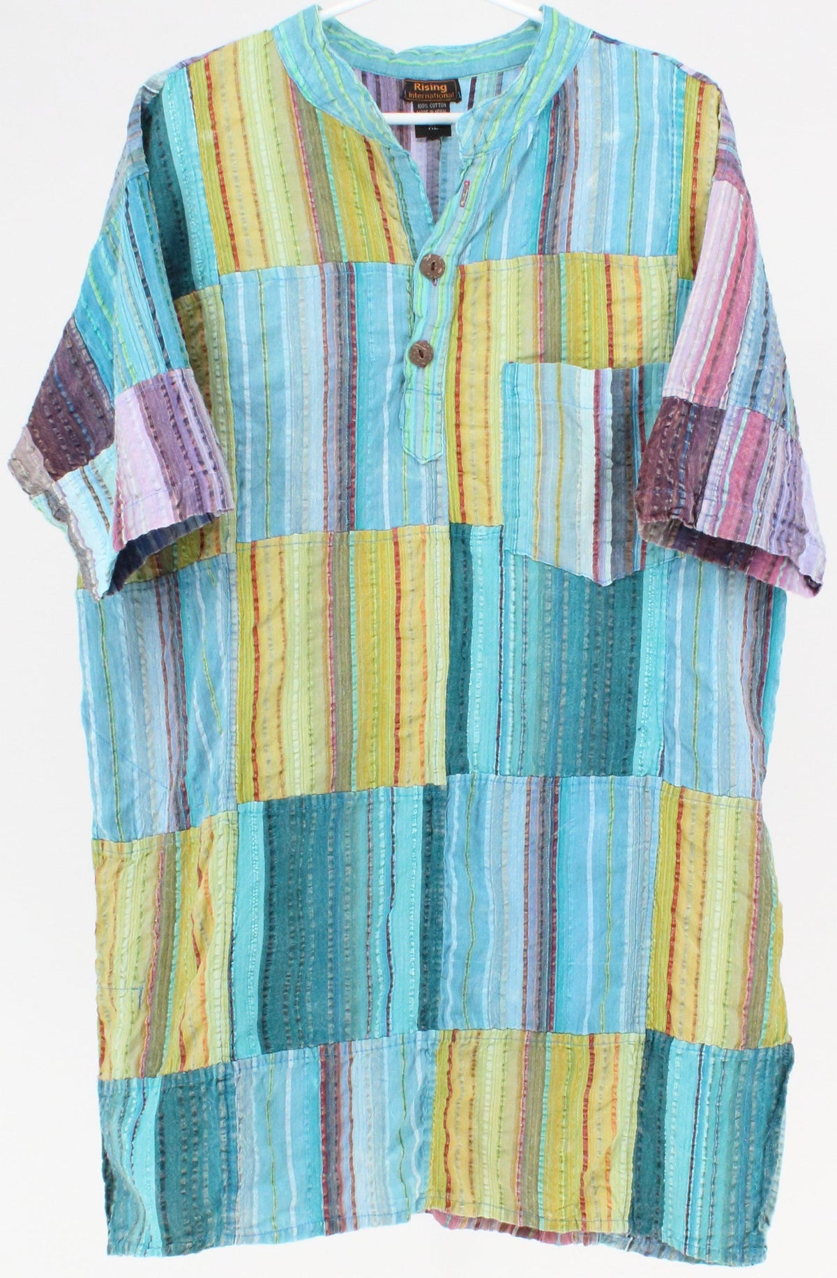 Rising International Multicolor Striped Short Sleeve Shirt