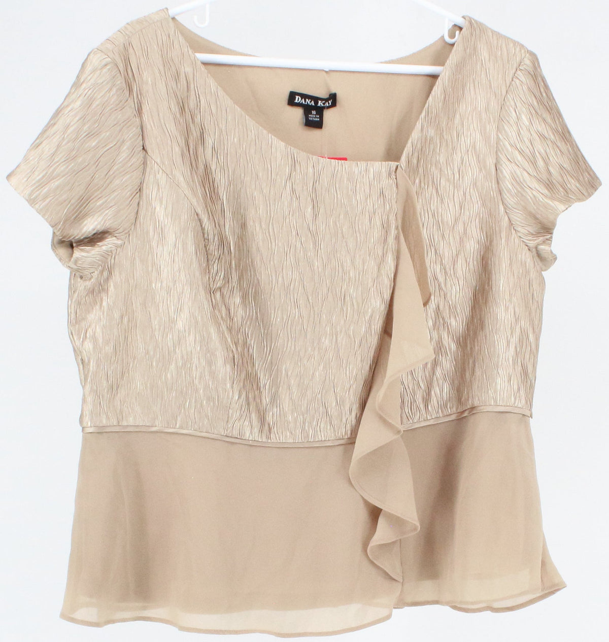 Dana Kay Beige Textured Top