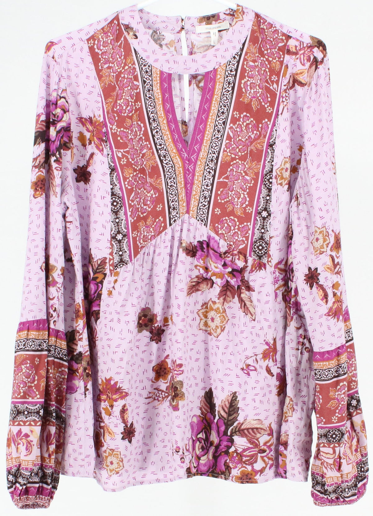 Maurices Lilac Printed Long Sleeve Top