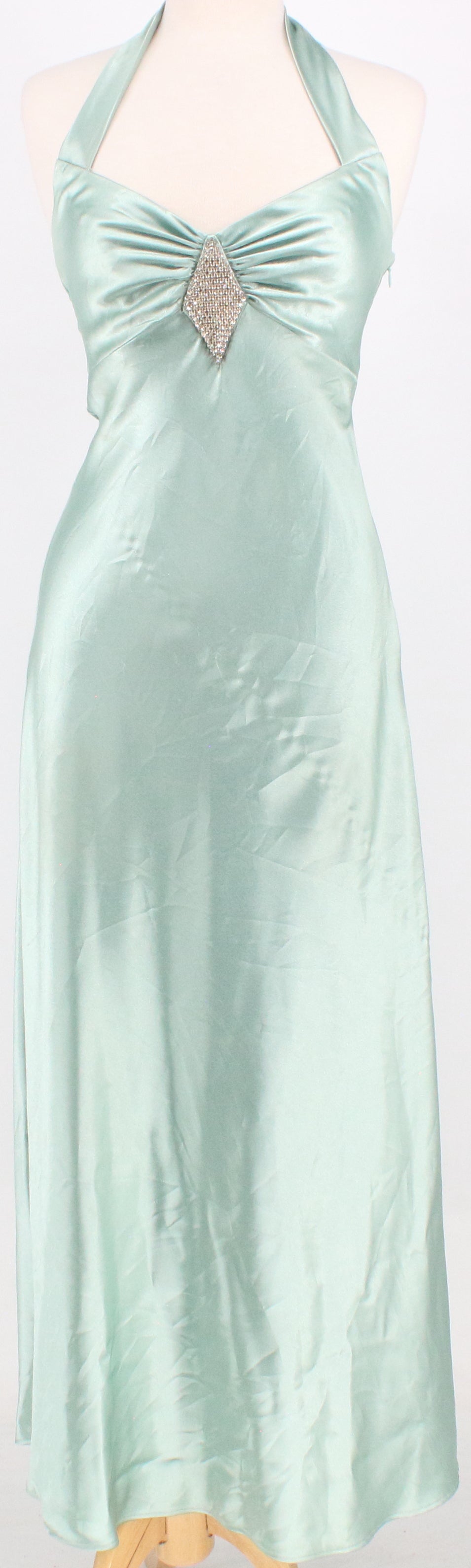 Jessica McClintock for Gunne Sax Light Green Backless Long Dress