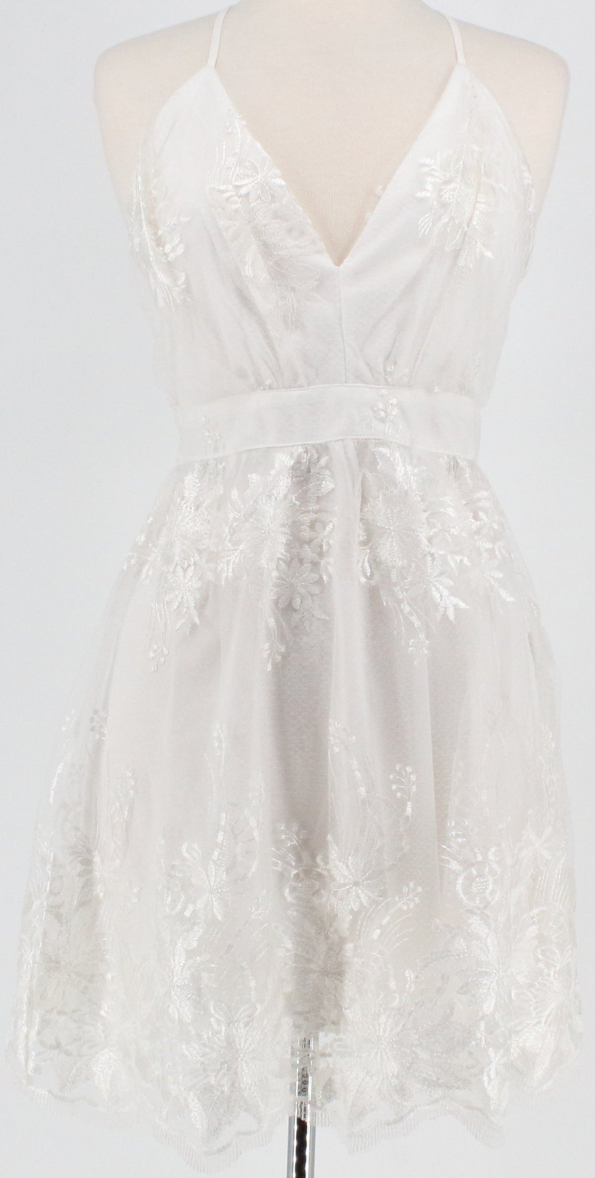 Blashe White Lace Short Dress