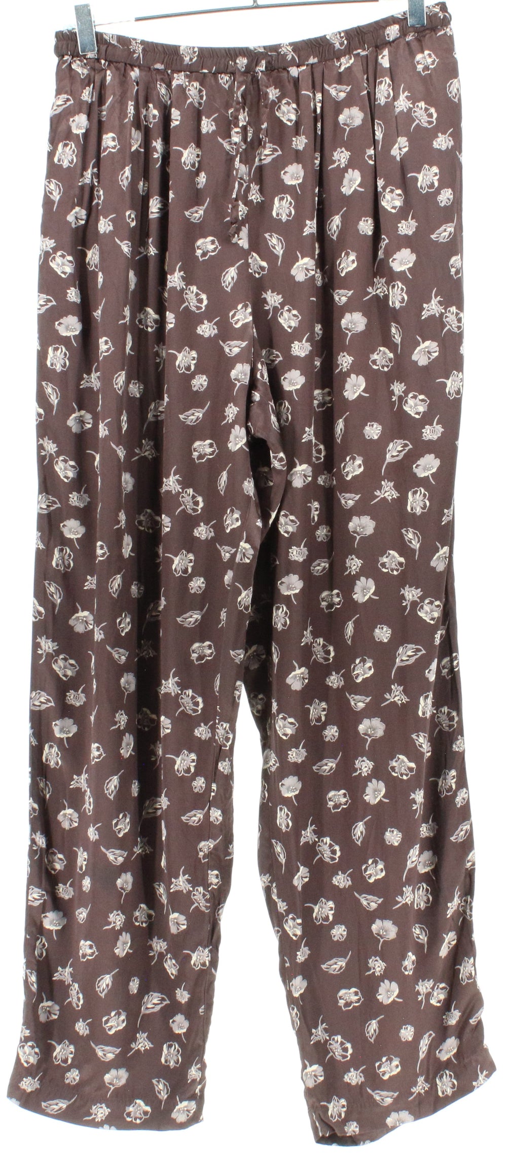 Jones & Co Brown Flower Print Pants