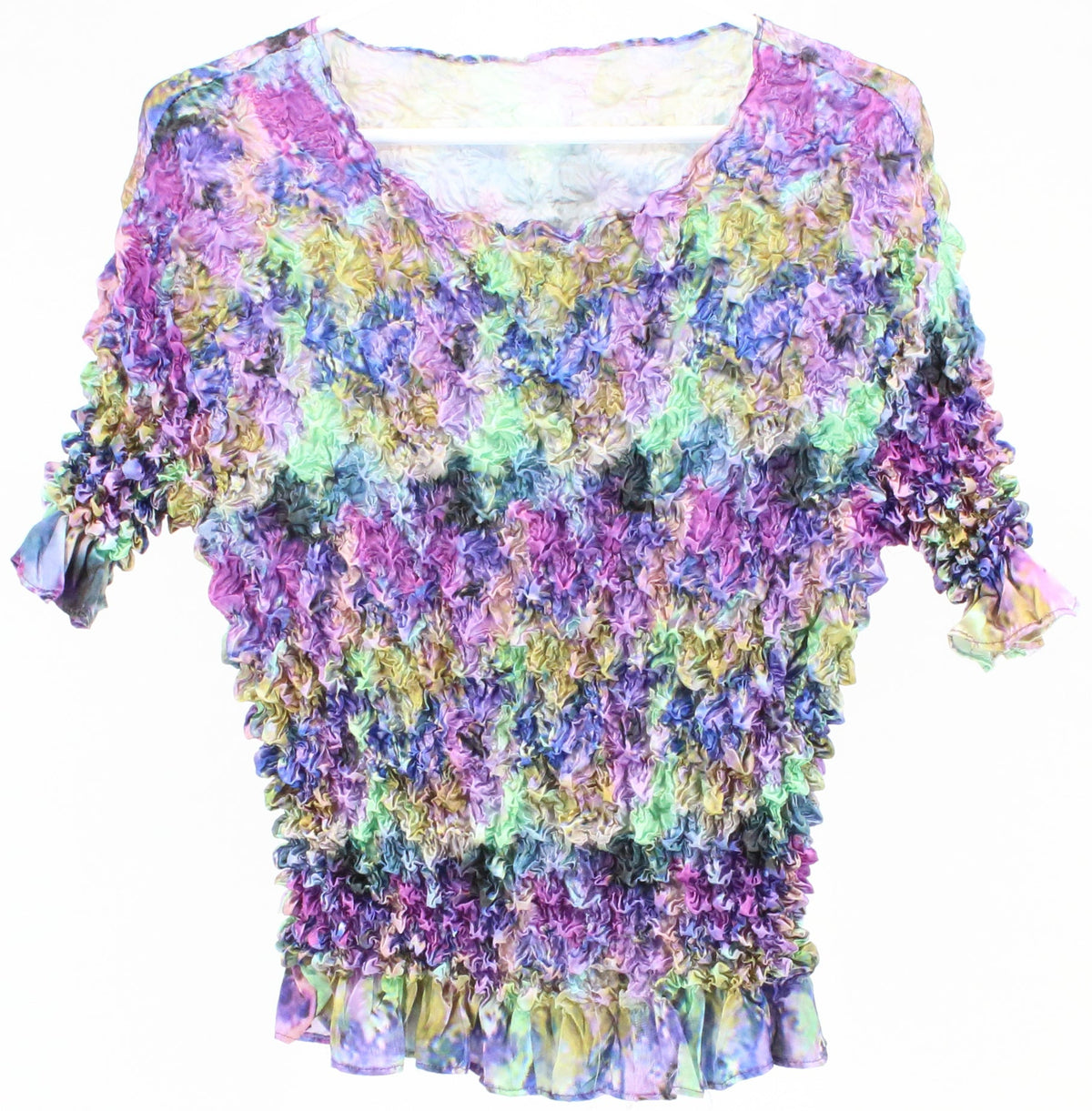 Purple Multicolor Textured Top