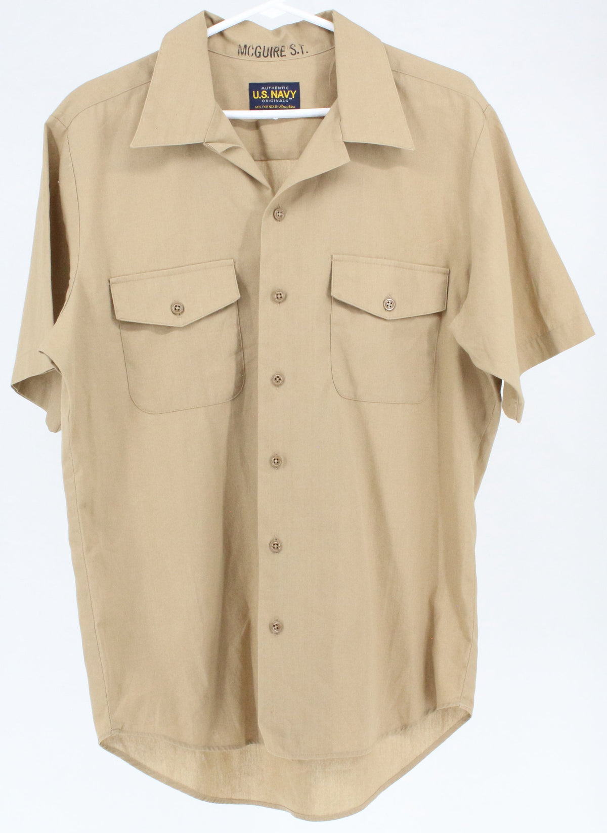 Authentic U.S Navy Original Uniform Khaki Short Sleeve Shirt