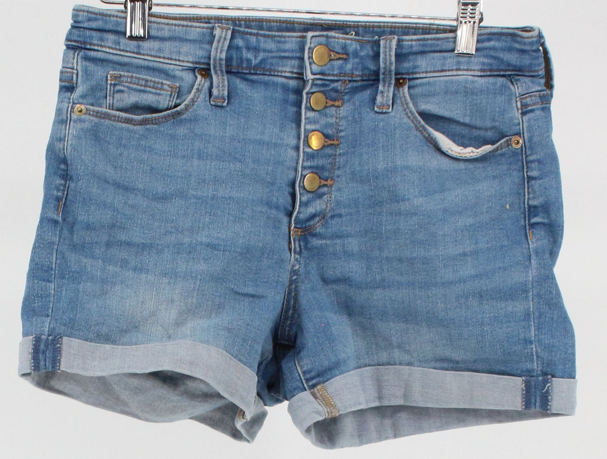 Universal Thread Bottom Fold Blue Denim Shorts