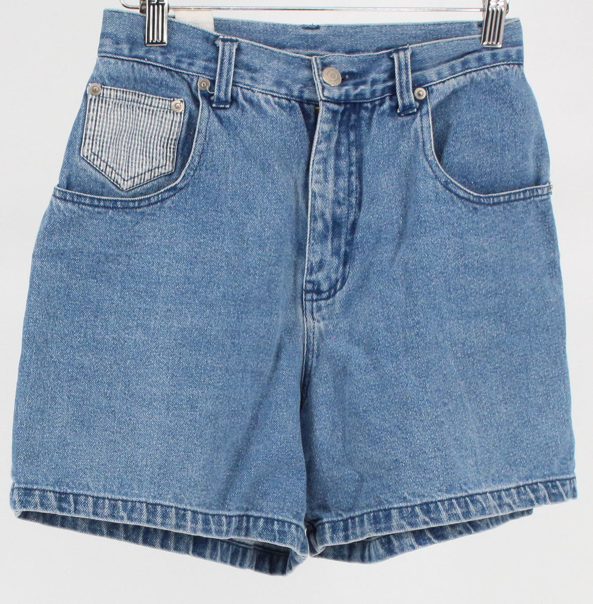 Gitanu High Waisted With Printed Mini Side Pocket Denim Shorts