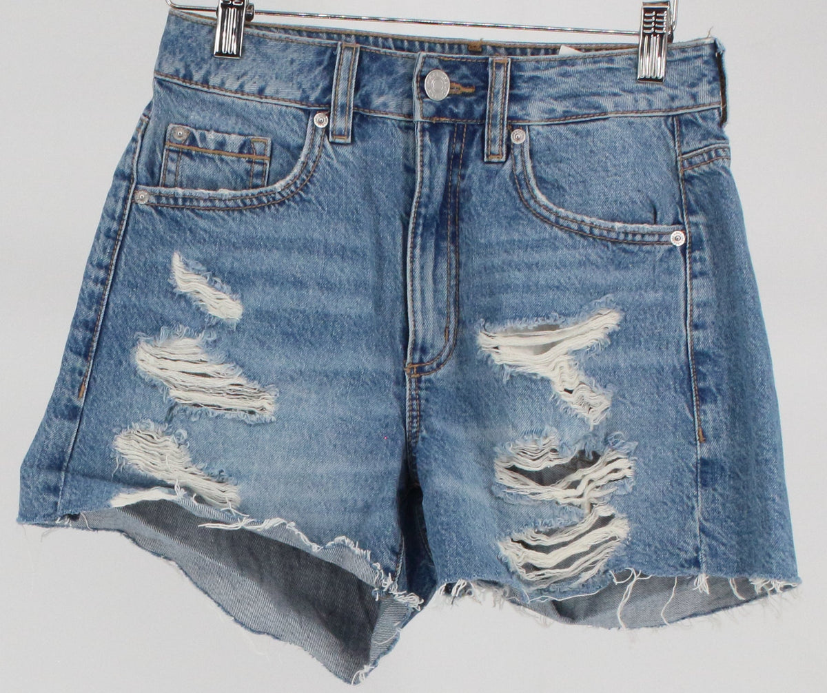 Garage Denim Distressed Blue Denim Shorts