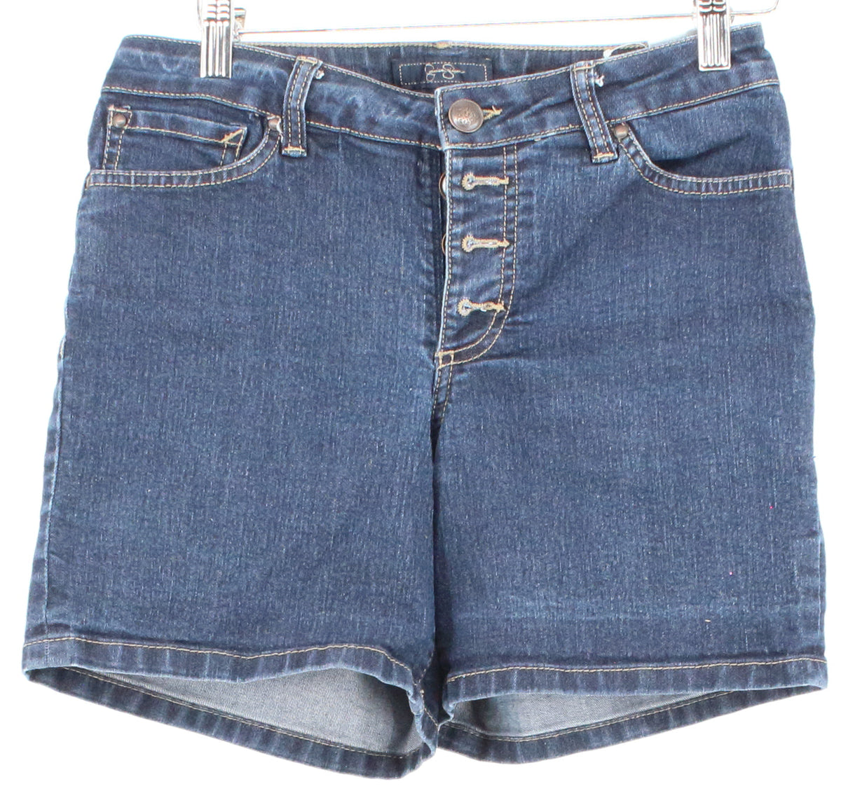 Jessica Simpson High Waisted Denim Blue Shorts With Multi Button