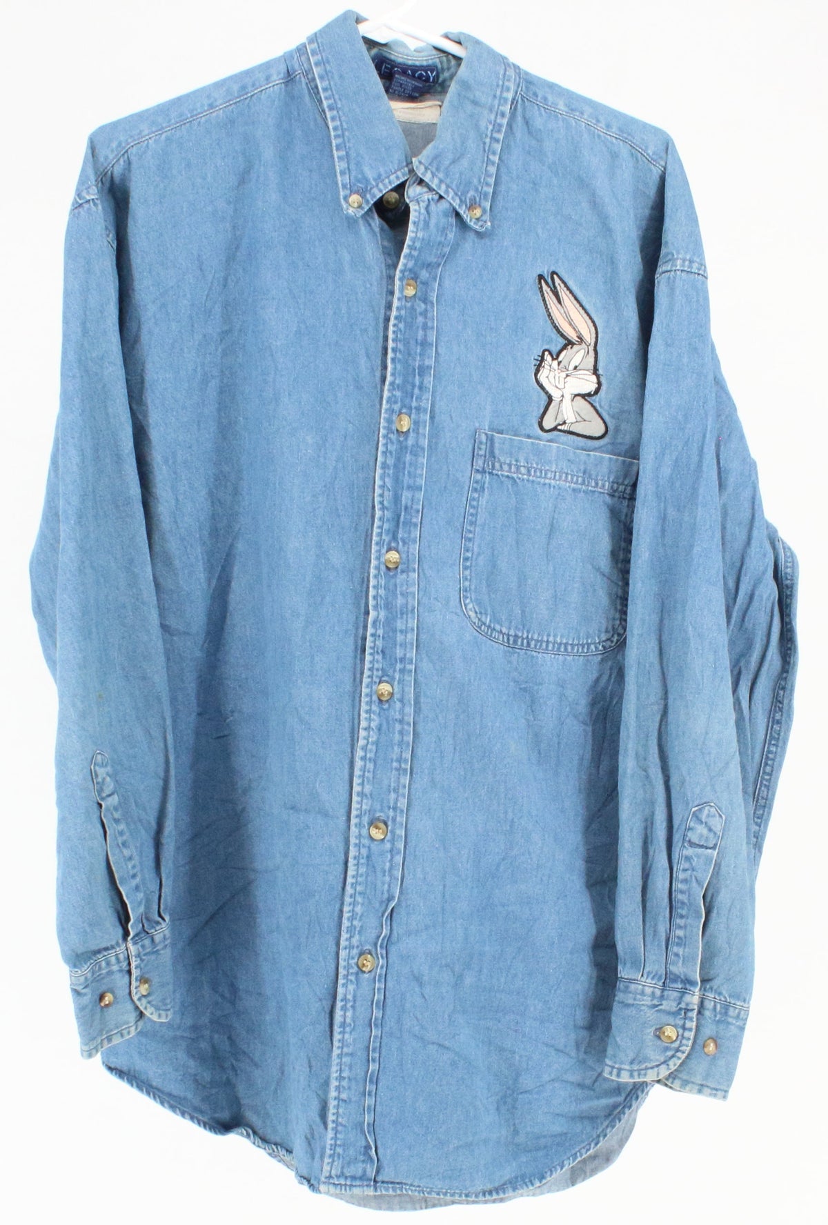 Legacy Looney Tunes Front & Back Bugs Bunny Patch Denim Shirt