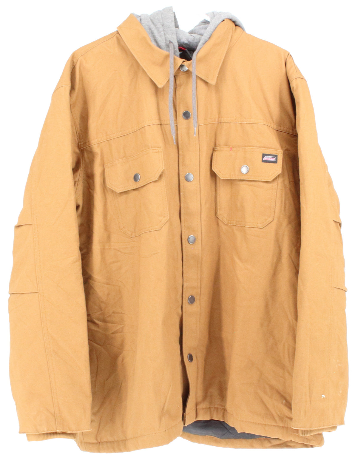 Dickies Genuine Brown Button Up Hooded Canvas Shirt Jacket