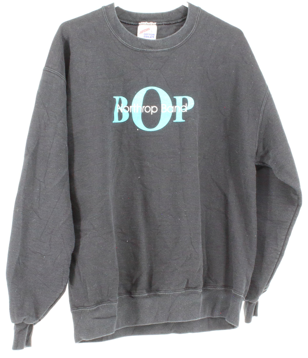Jerzees Black BOP Northrop Band Front Graphic Sweatshirt