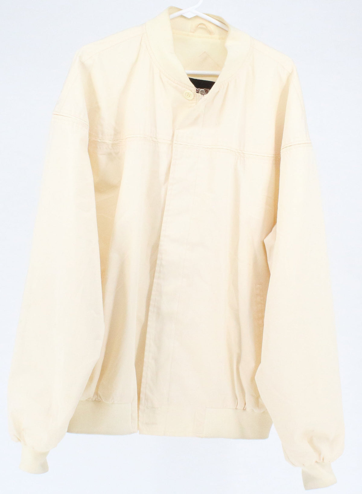 Timber Ridge Light Beige Zip-Up Bomber Jacket