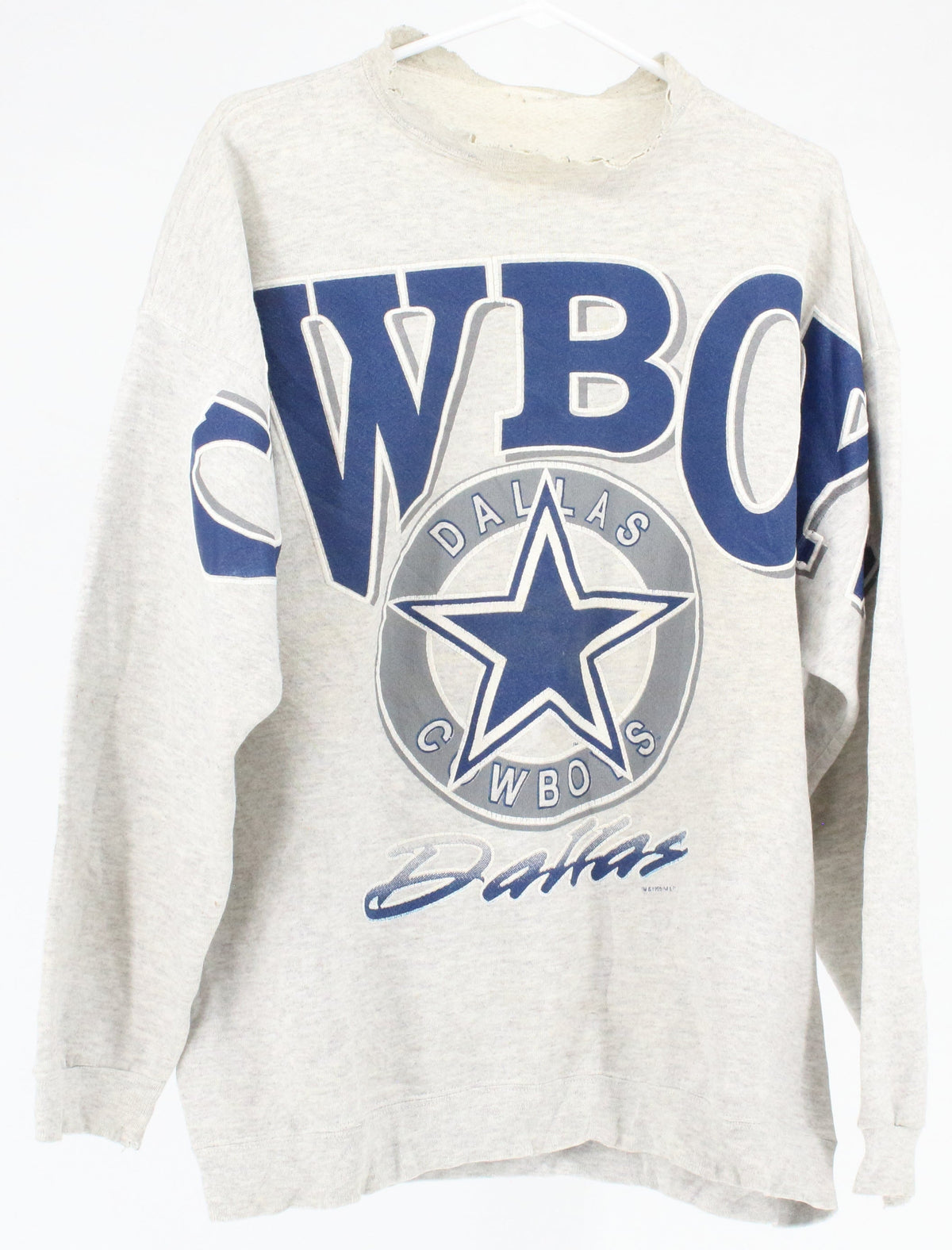 Grey Dallas Cowboys Front Graphic Sweatshirt