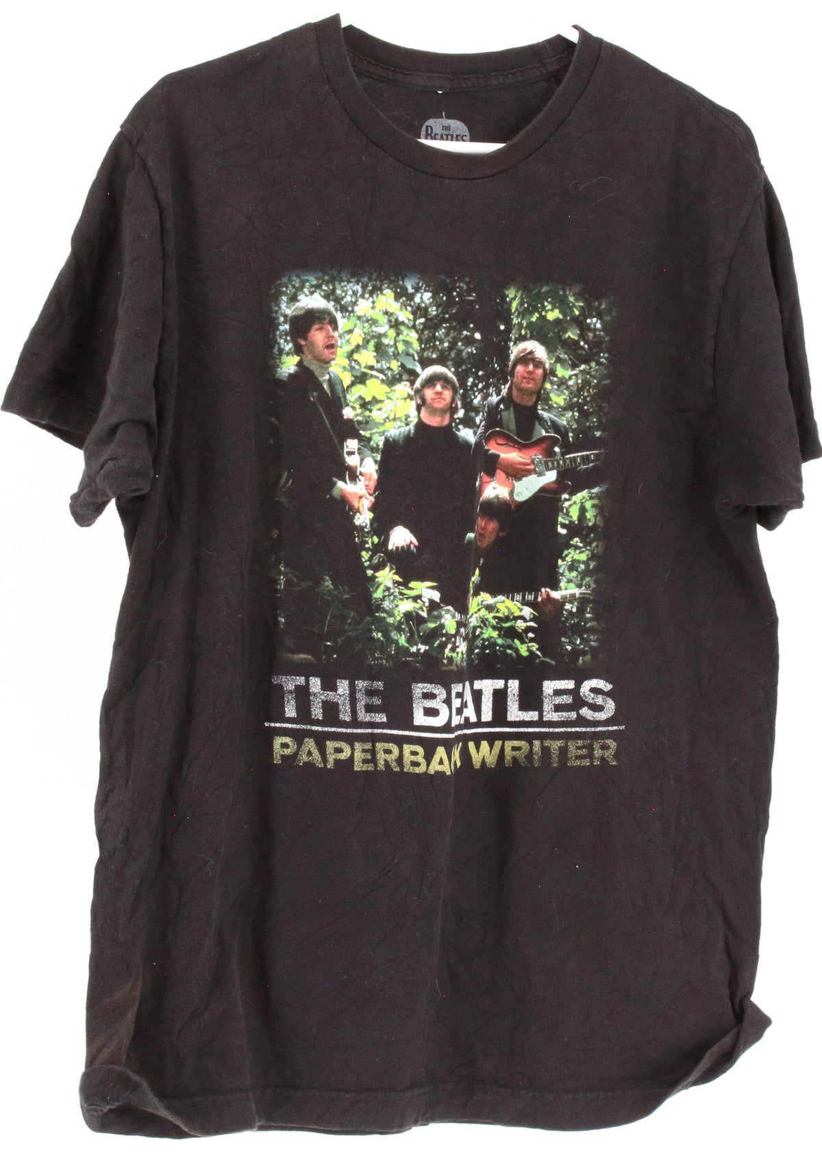 The Beatles Black Paperback Writer Front Graphic Band tee