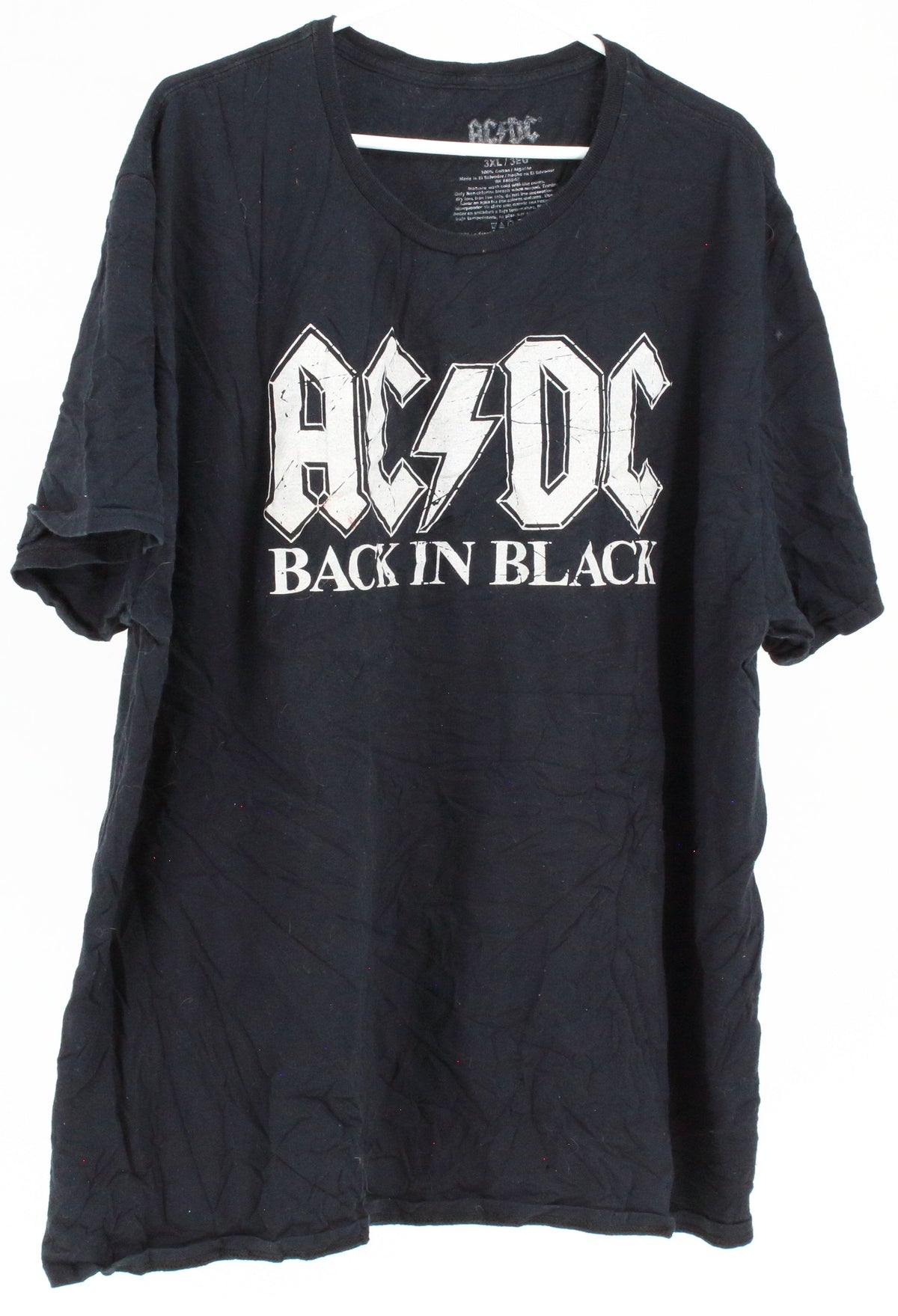 ACDC Back In Black Front Graphic Band Tee