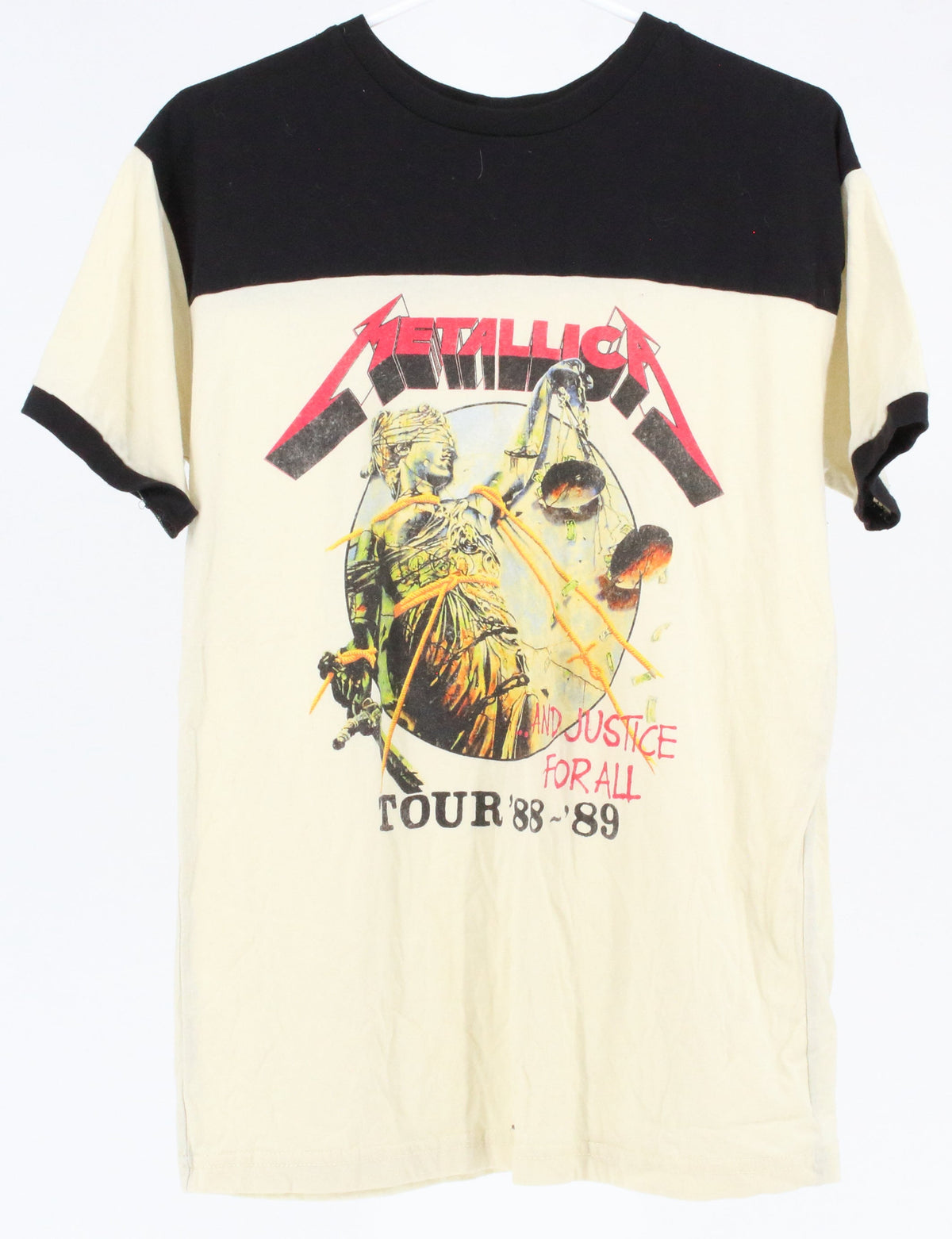 Metallica Black & Beige Justice For All Tour '88-'89 Band Tee