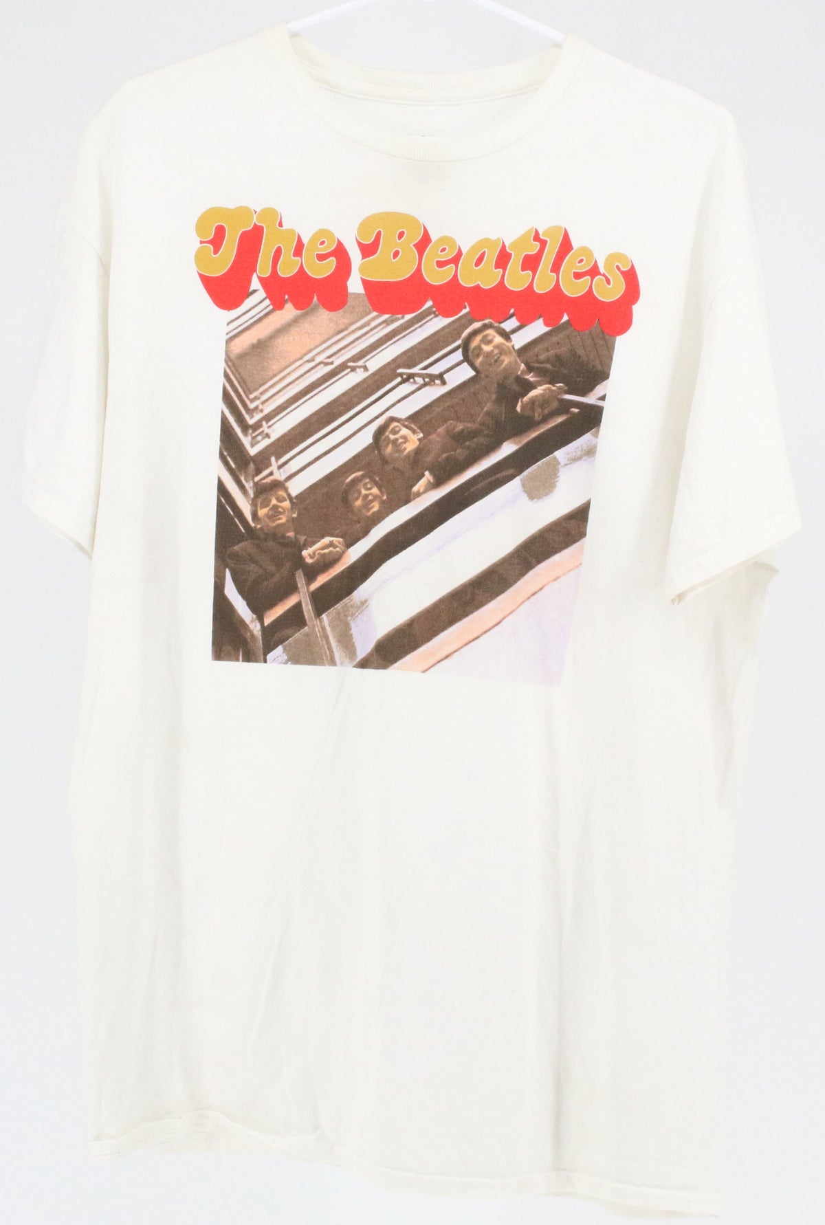 The Beatles White Front Graphic Band Tee