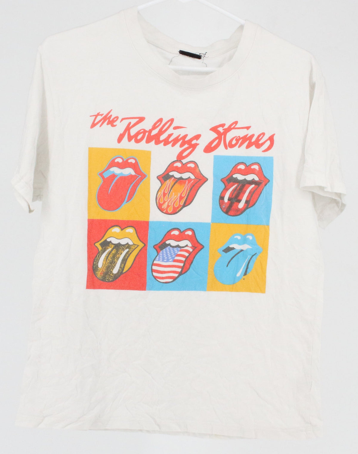 White The Rolling Stones Front Graphic Band Tee