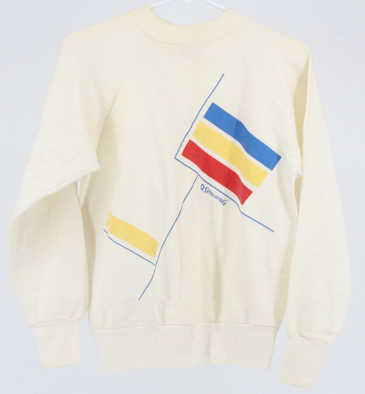 Spalding Off White Front Graphic Sweatshirt