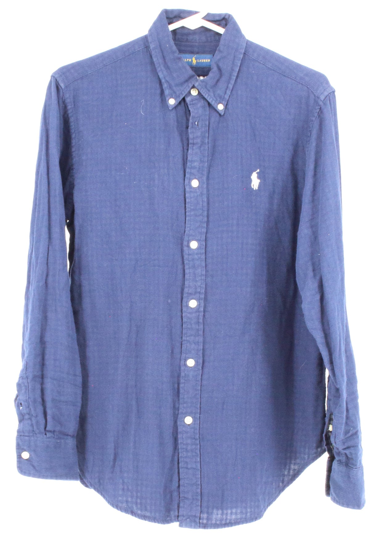 Ralph Lauren Navy Blue Check Print Lined Shirt