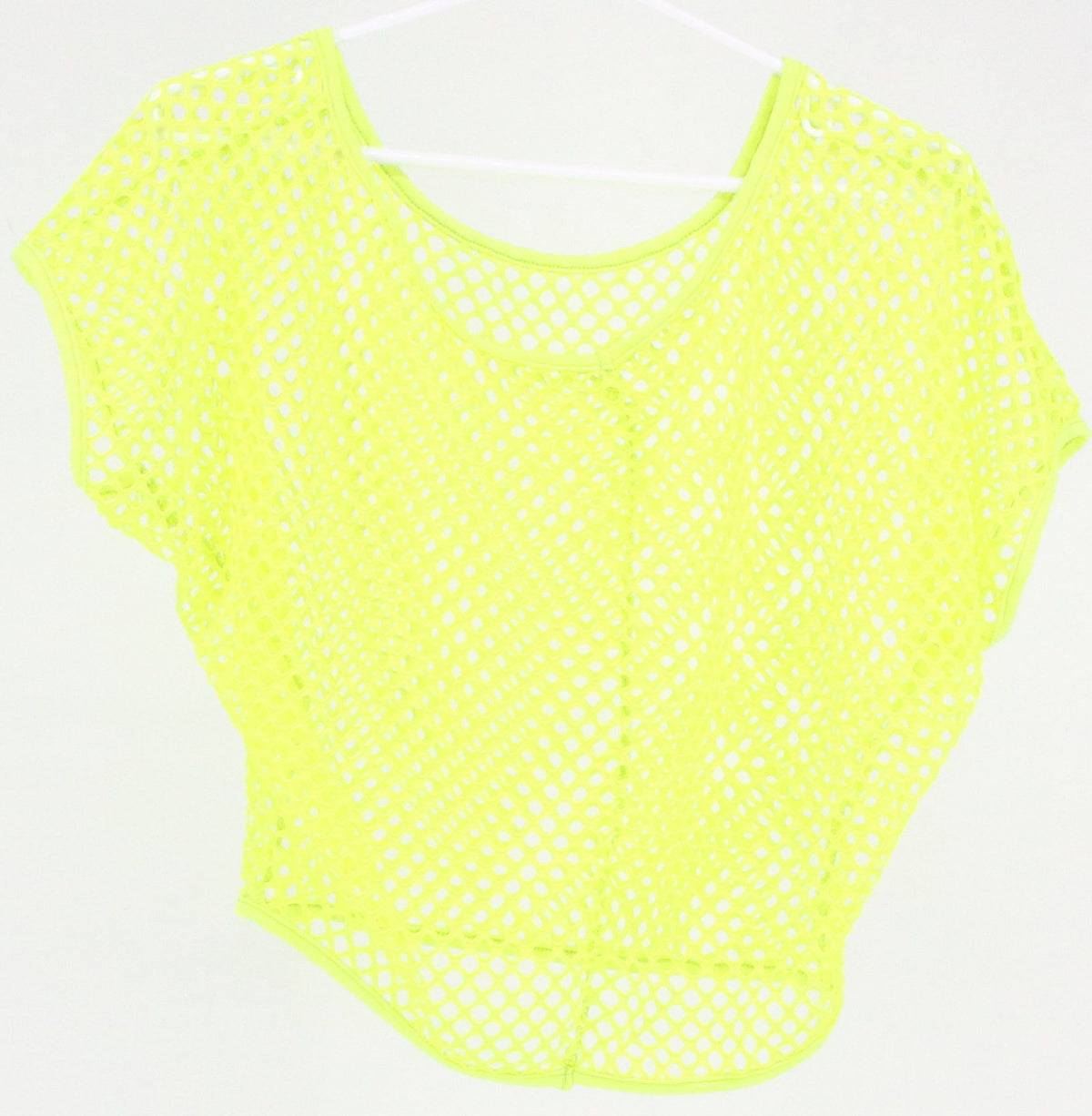 Neon Green Baggy Net Crop Top