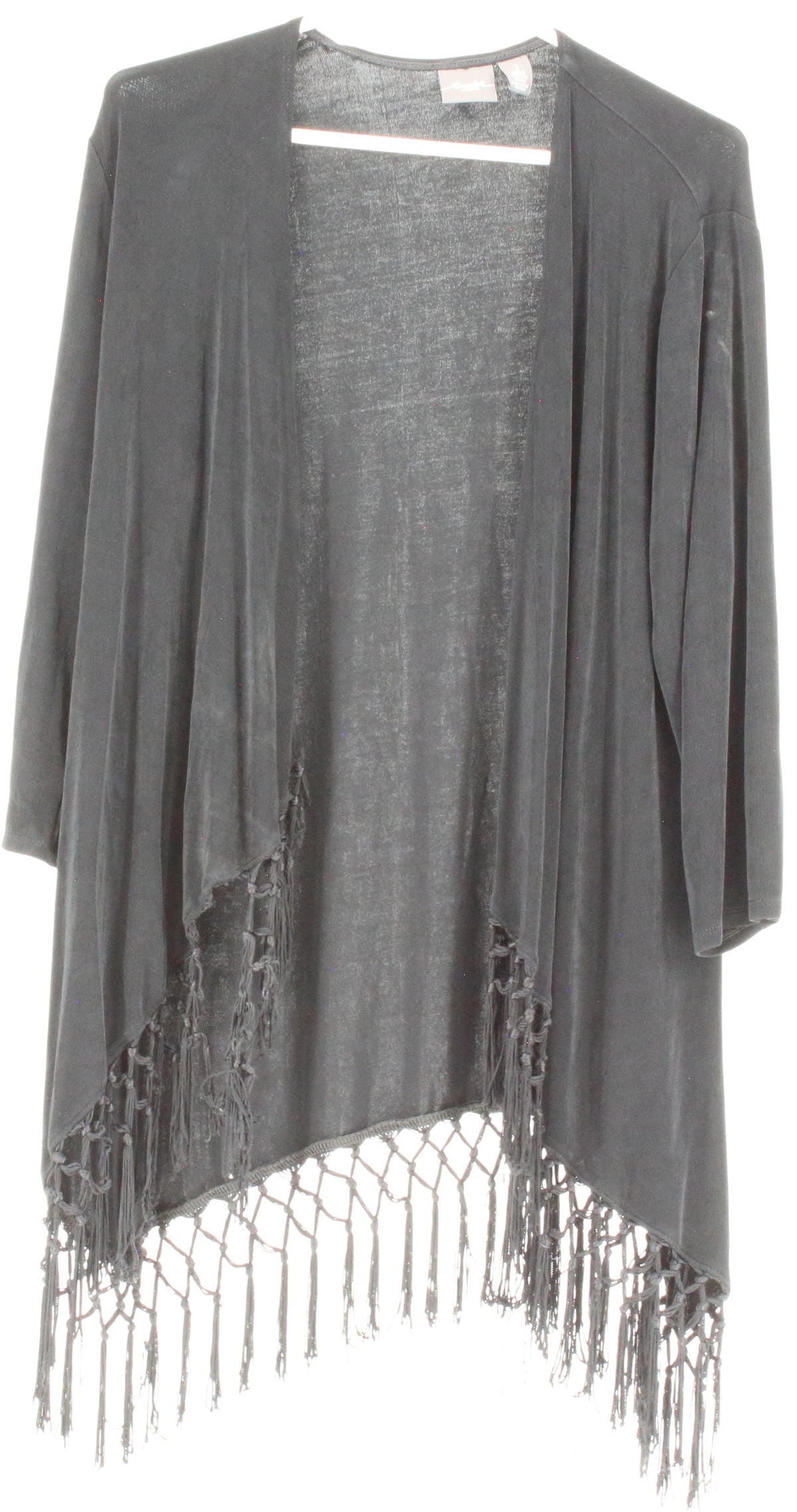 Travelers Black Bottom Fringe Cardigan