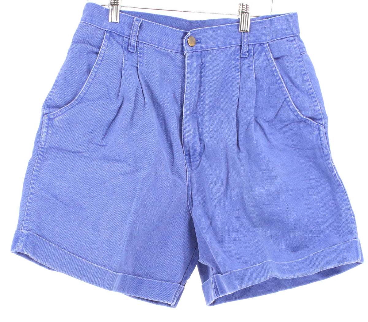 Classic Design Purple Front Pleated Shorts