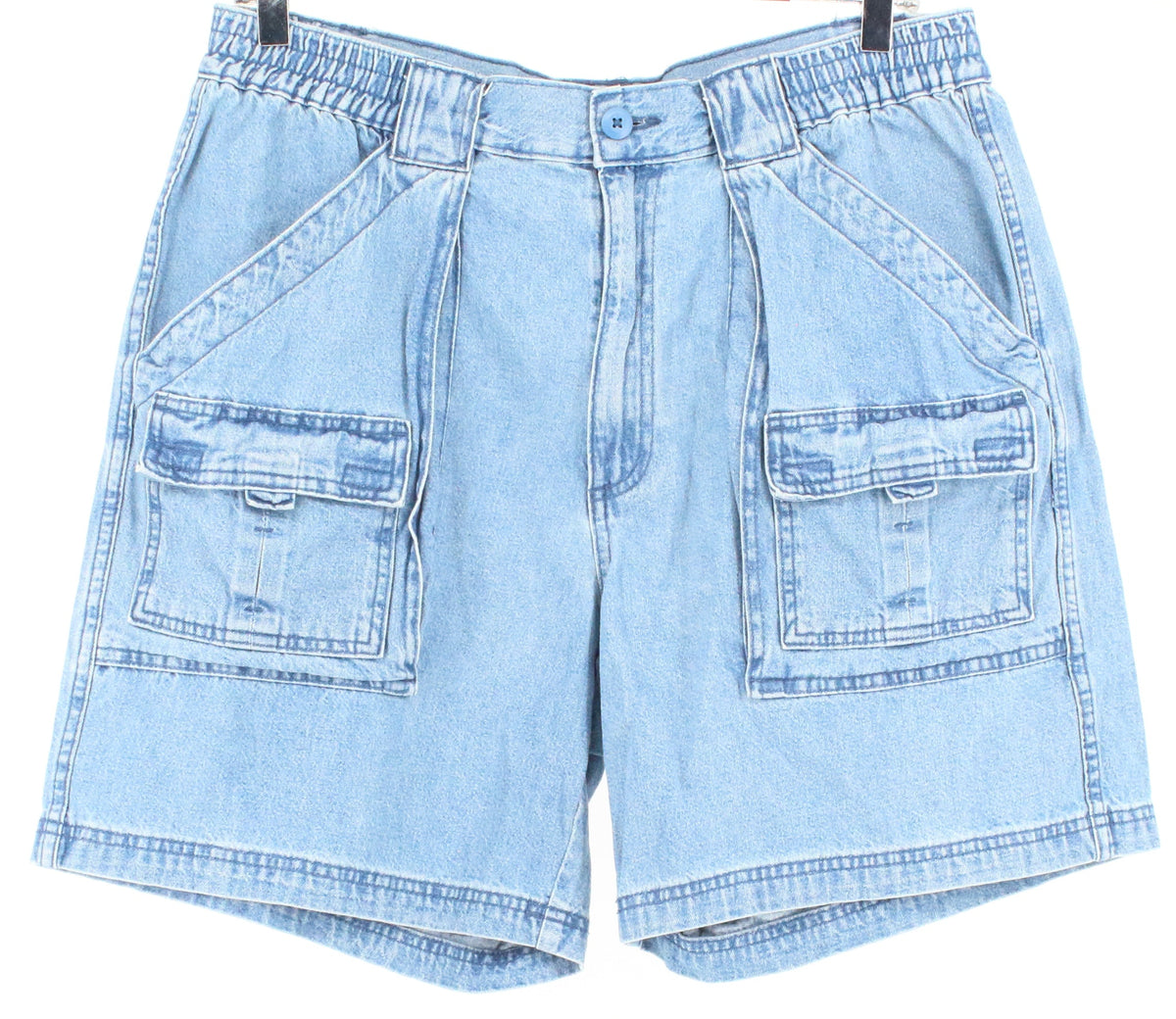 St John's Bay Blue Multi Pocket Denim Shorts