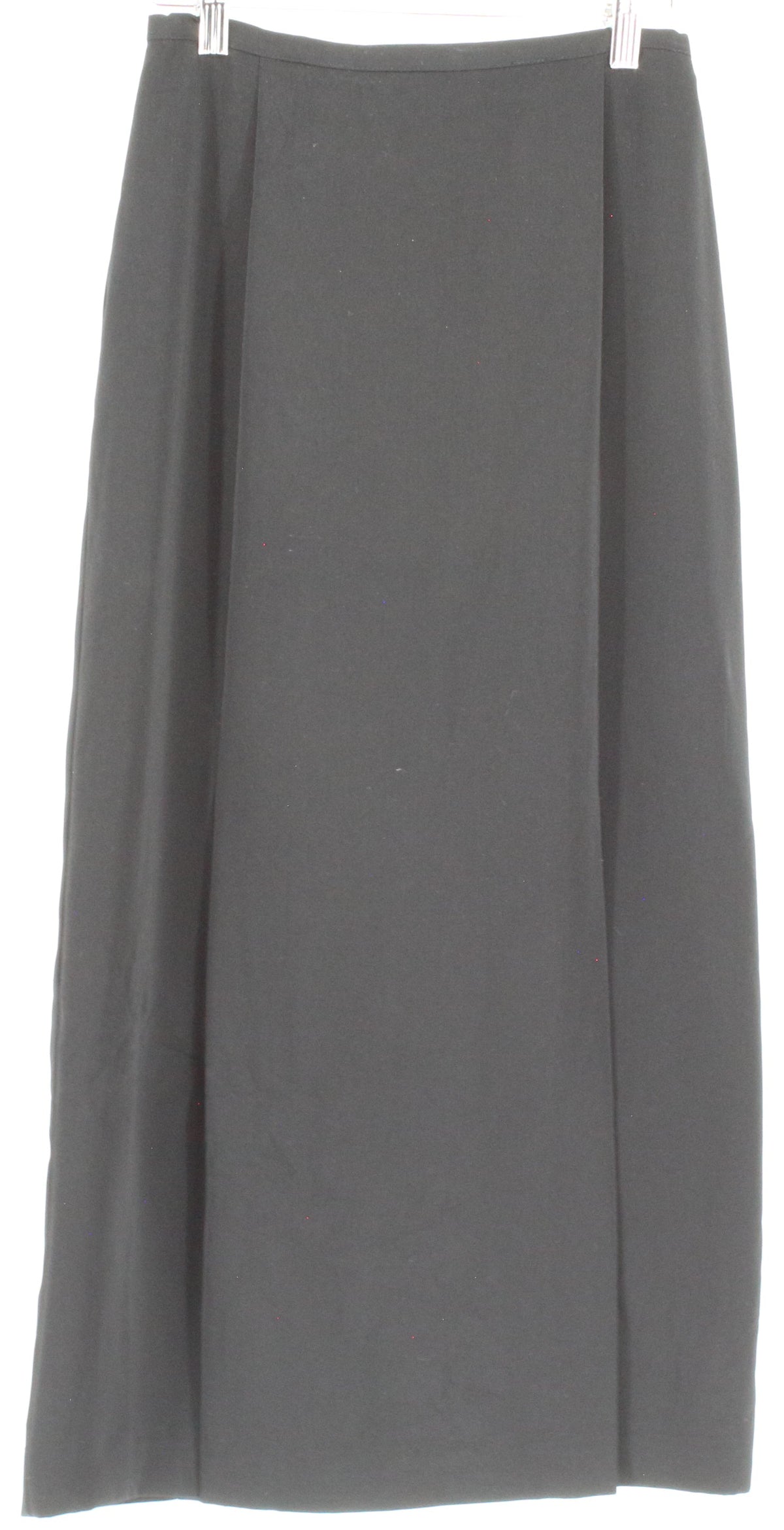 Norton McNaughton Petites Black Pleated Long Slit Skirt