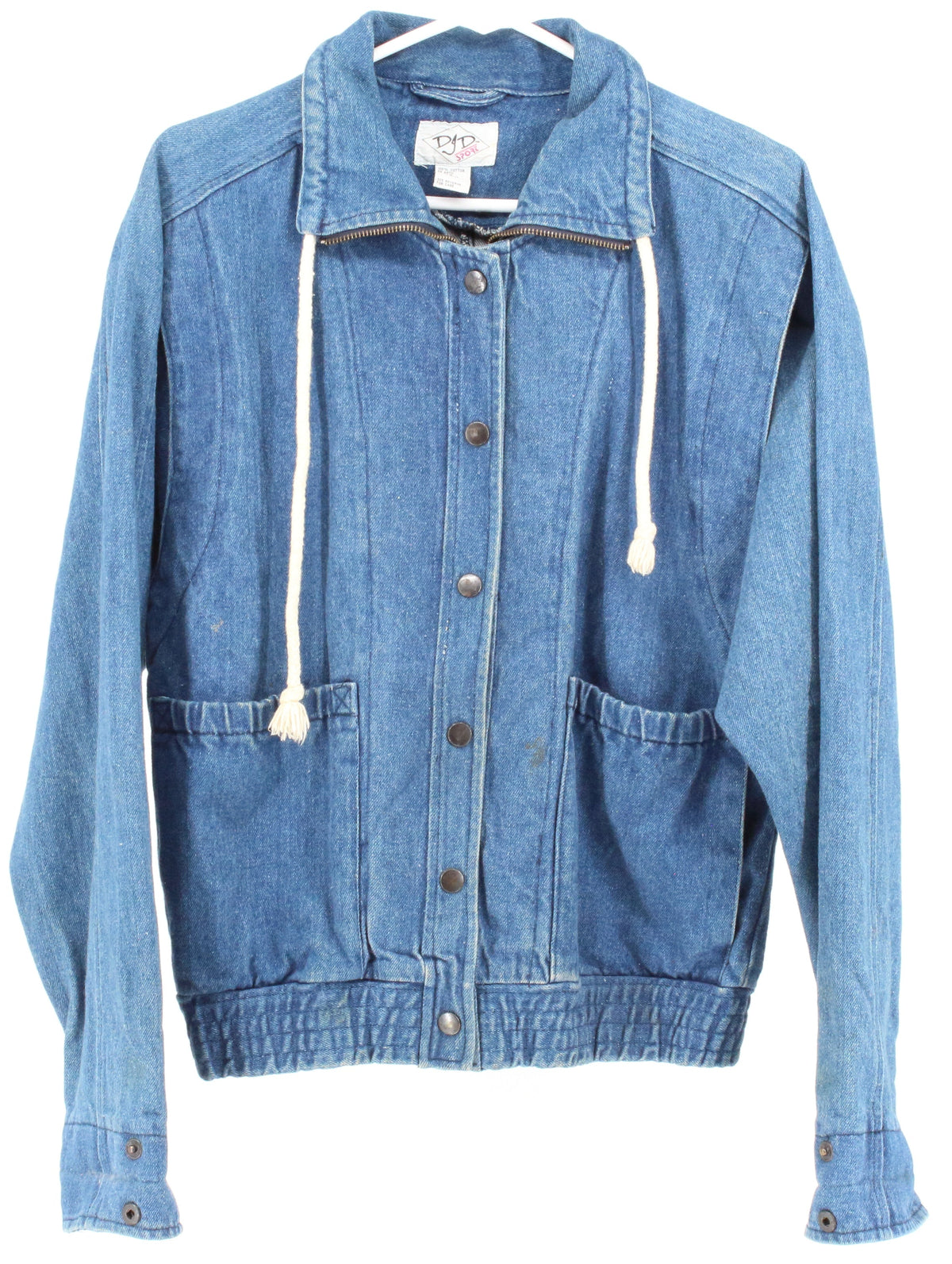 Did Store Blue Button Up & Zip Up Collar Rope Denim Jacket