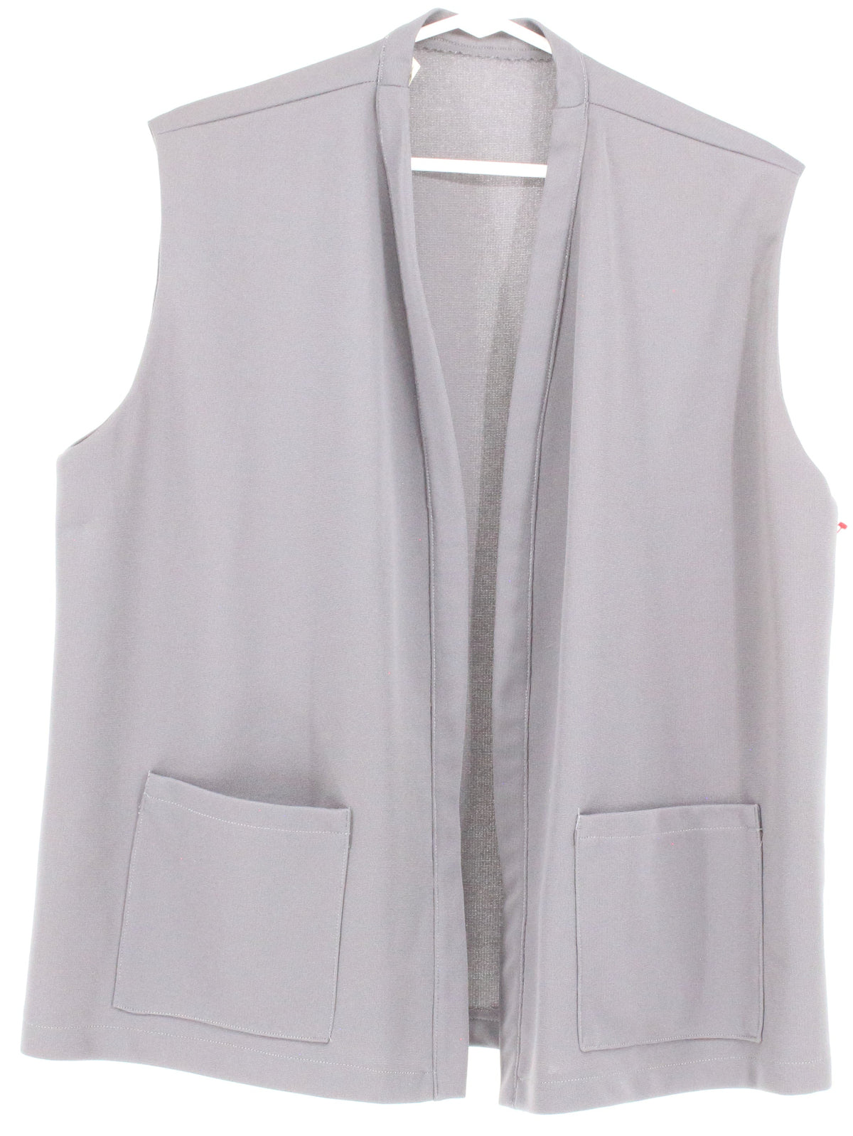 Made Especially For You By Angie Koss Grey Sleeveless Open Front Shrug