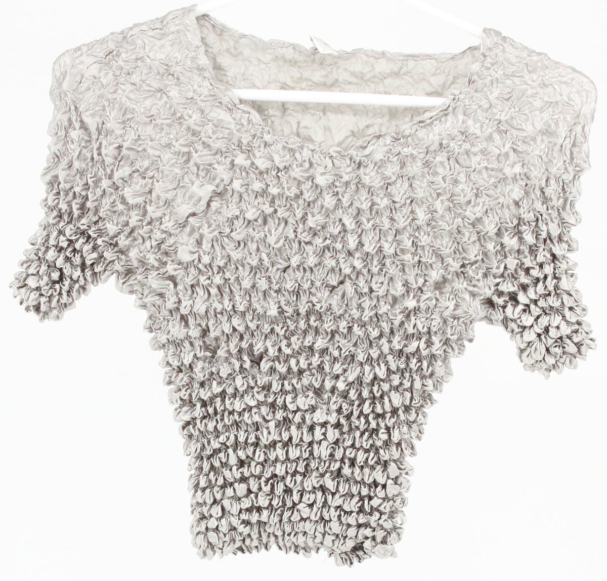 F.C Grey Crinkled Satin Top