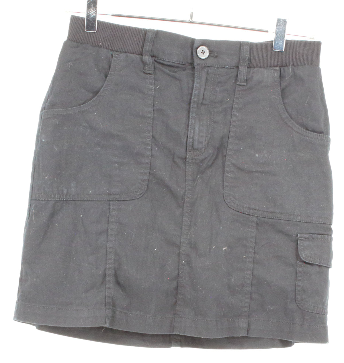 Croft & Barrow Black Multi Pocket Mini Skirt