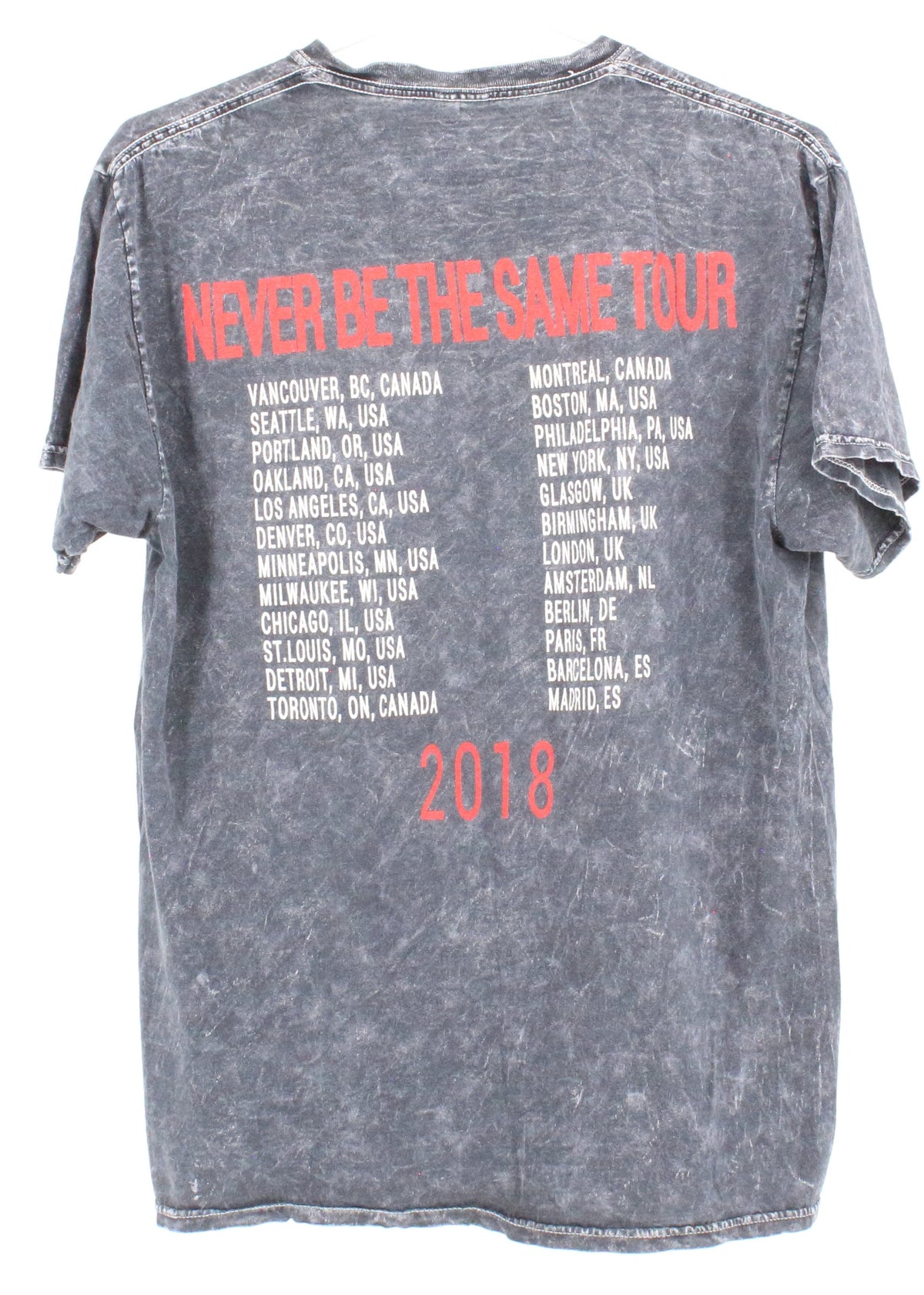 Camila Cabello Grey Front & Back Graphic Never Be The Same Tour T-Shirt