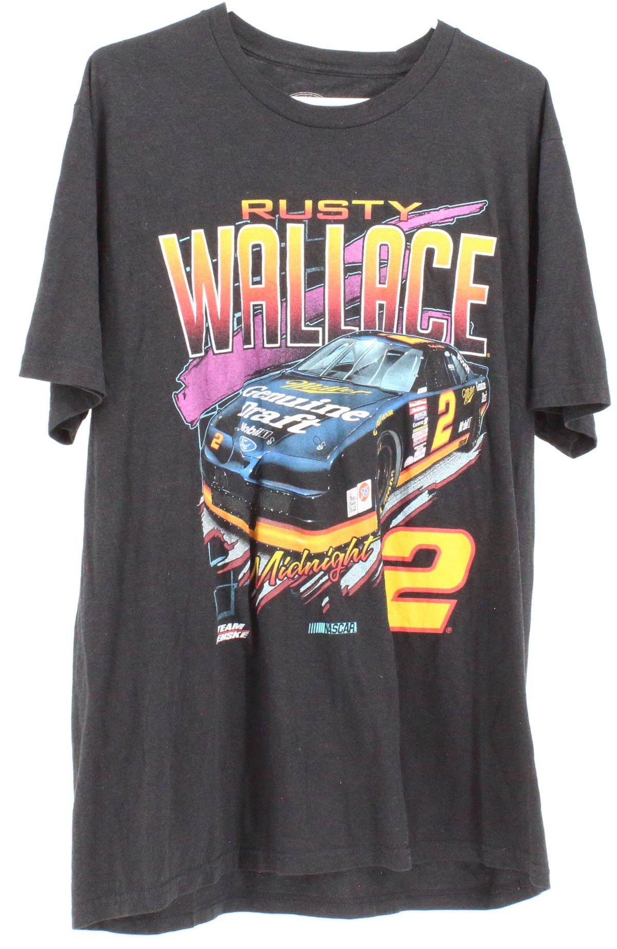 Fanatics Black Rusty Wallace Front Graphic Racing T-Shirt