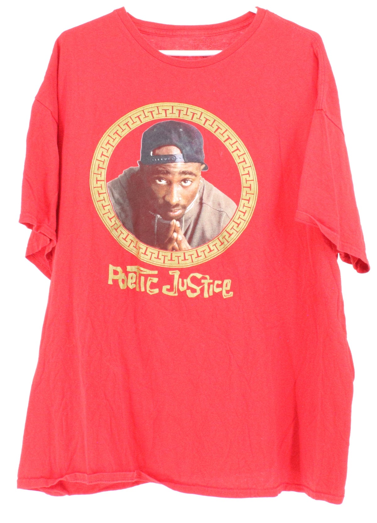 Freeze Poetic Justice Tupac Red Front Graphic T-Shirt