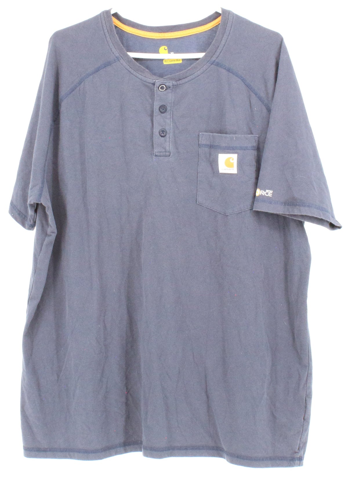 Carhartt Relaxed Fit Navy Blue Button-Up T-Shirt