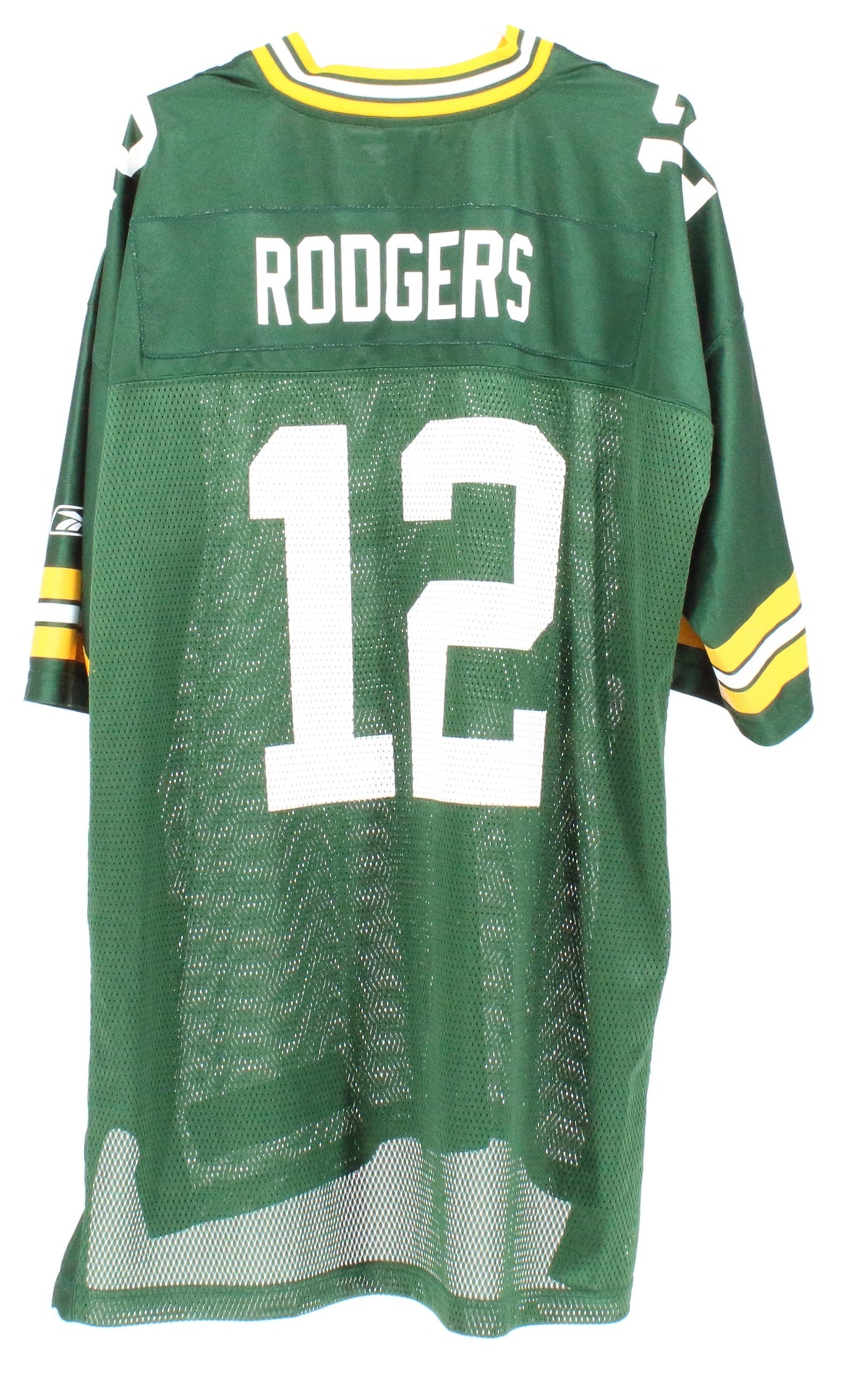 NFL Onfield Green Front 12 Logo & Back Rodgers 12 Logo Jersey