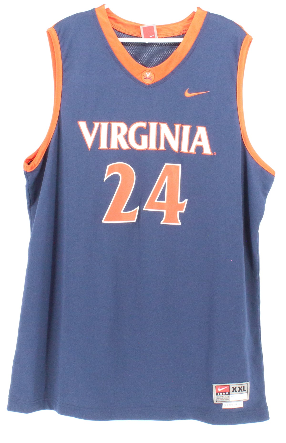 Nike Team Navy Front Virginia Logo & Back 24 Jersey