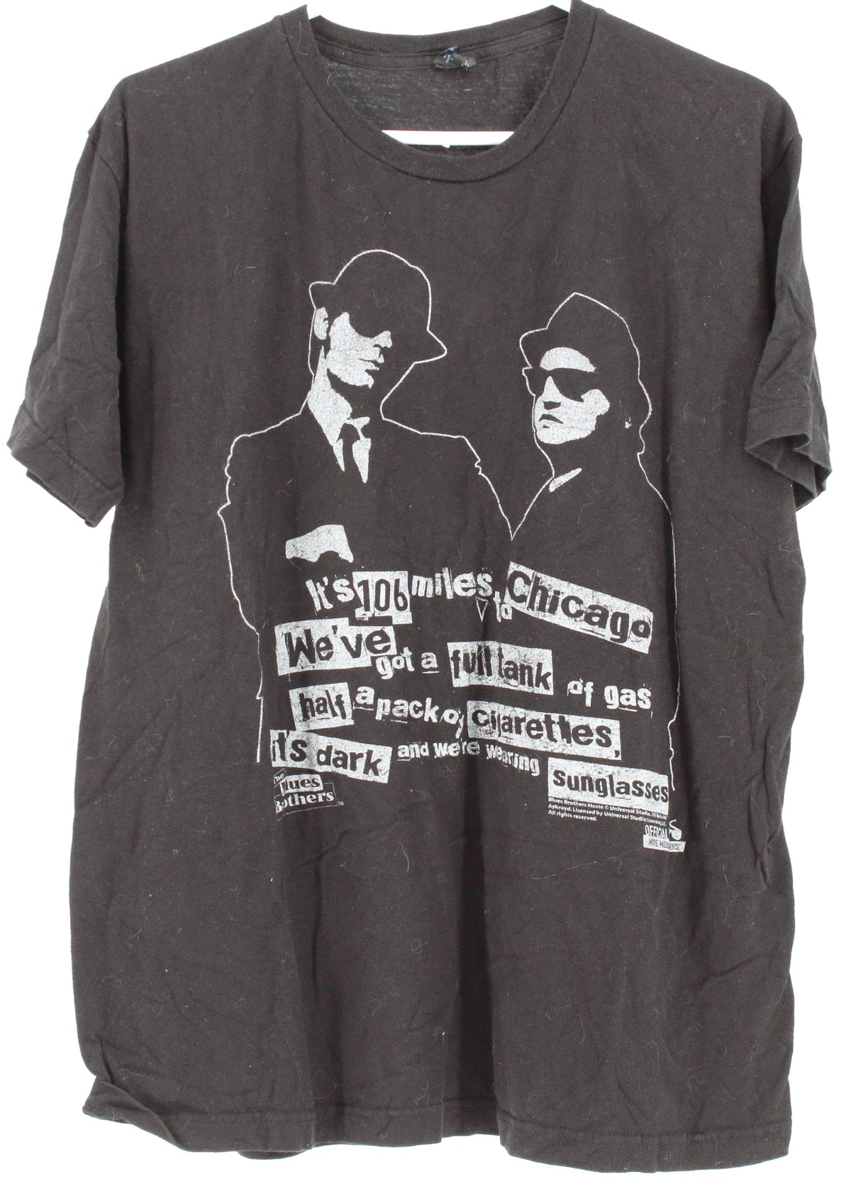 Tultex Black The Blues Brothers Front Graphic T-Shirt