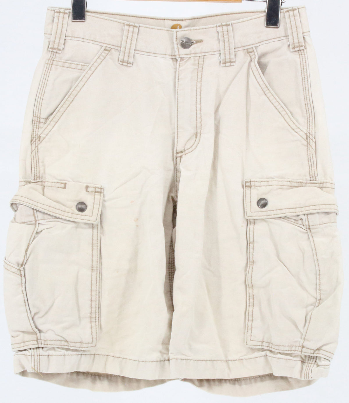 Carhartt White Relaxed Fit Cargo Shorts 28"