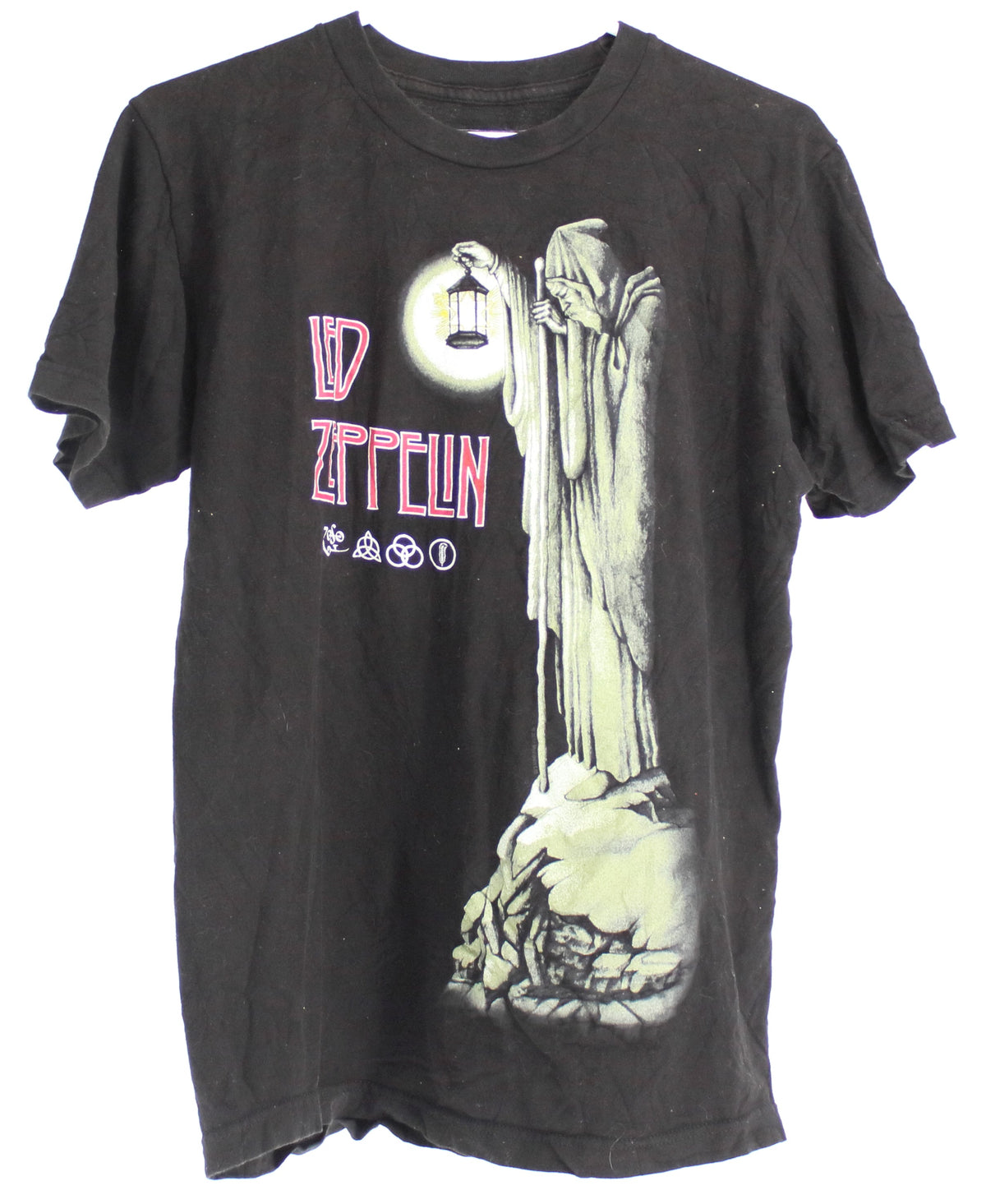 Led Zepplin Black Front Graphic T-Shirt