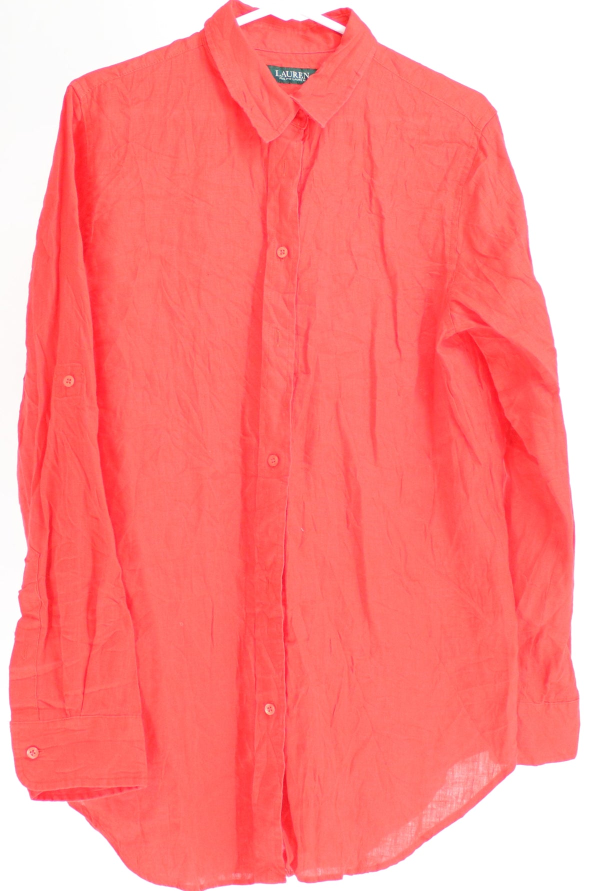 Ralph Lauren Red Button-Up Blouse
