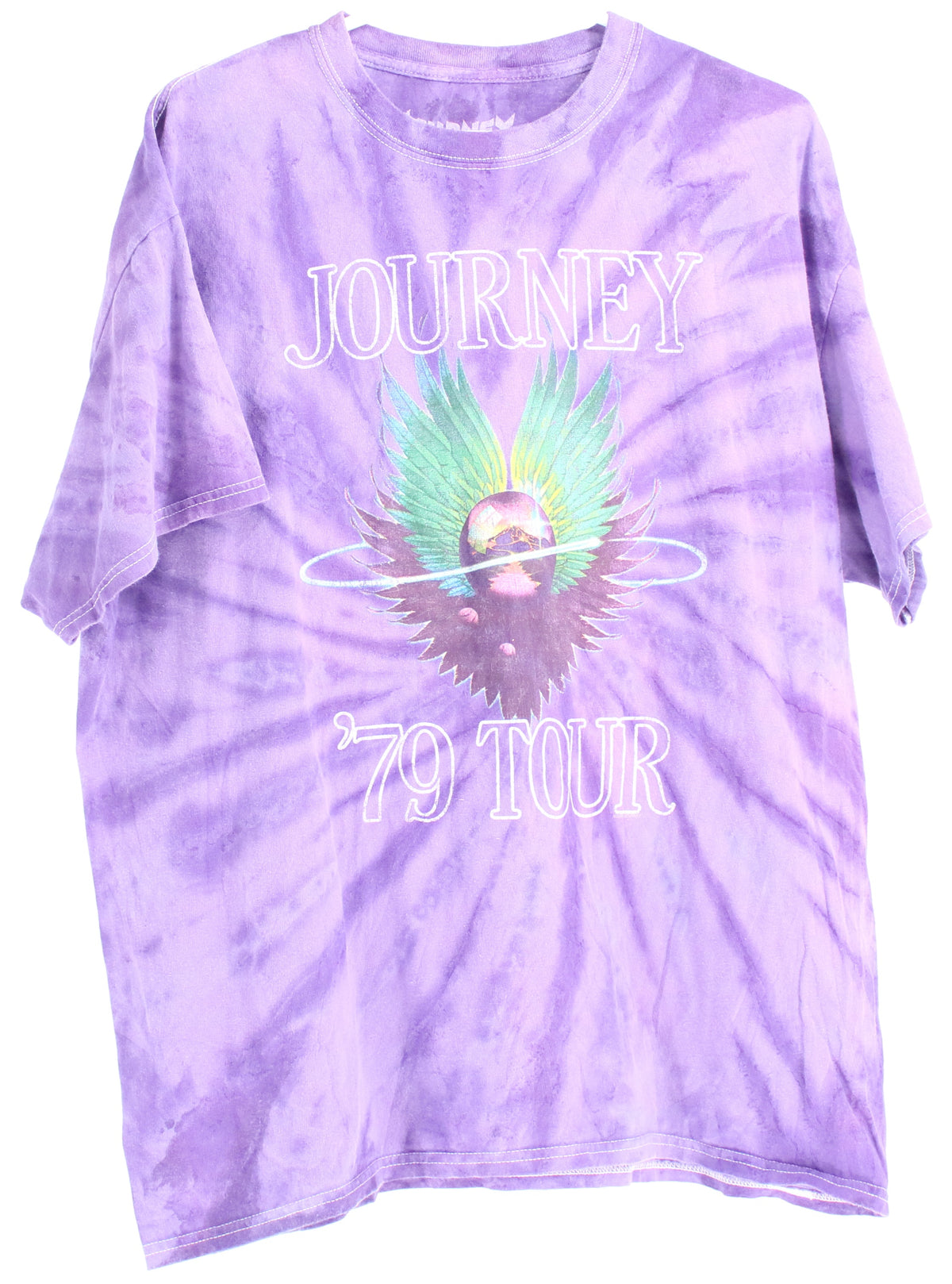Journey Purple Tie Dye 79 Tour Front Graphic T-Shirt