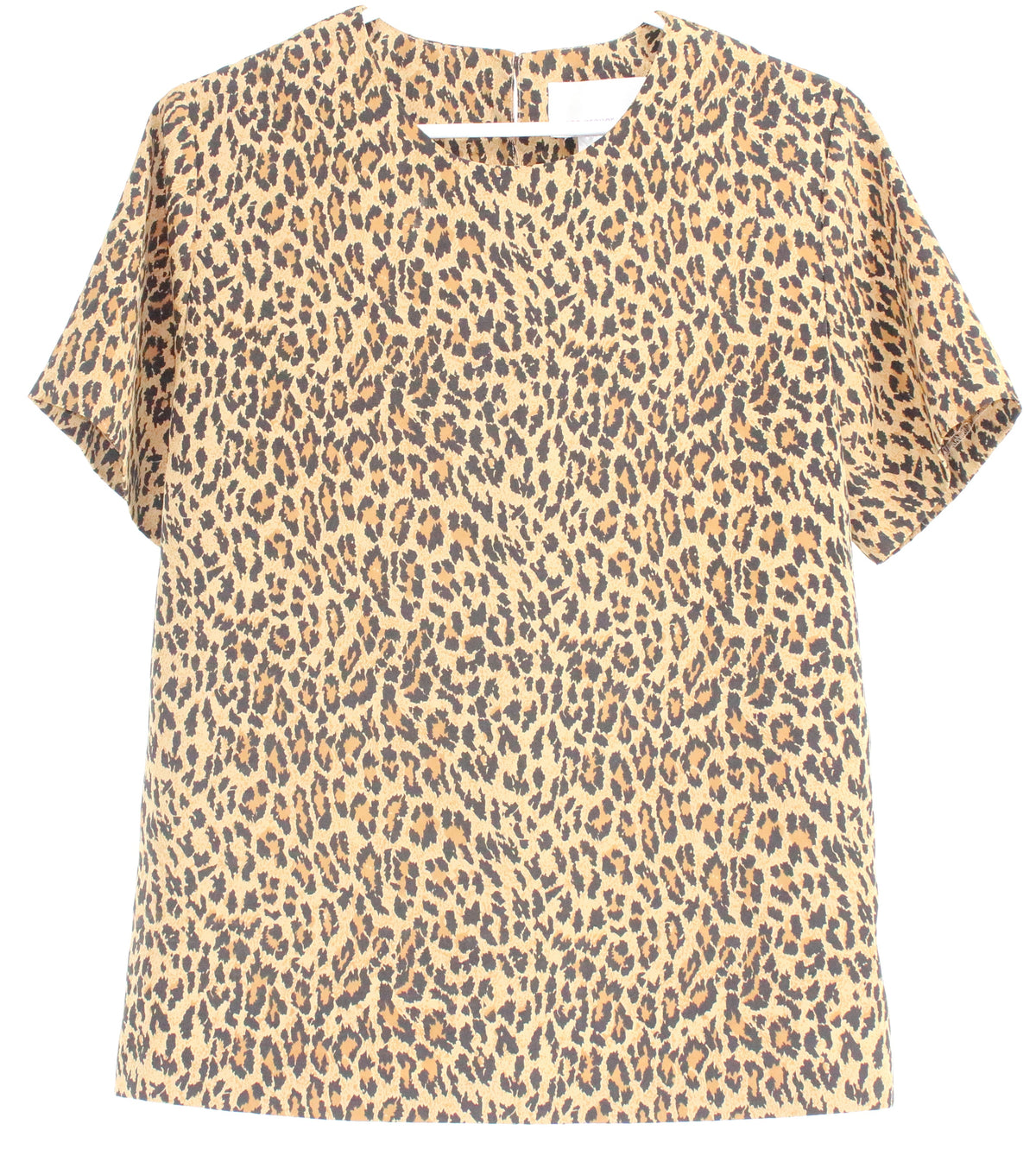 Susan Graver Style Leopard Print Short Sleeve Top
