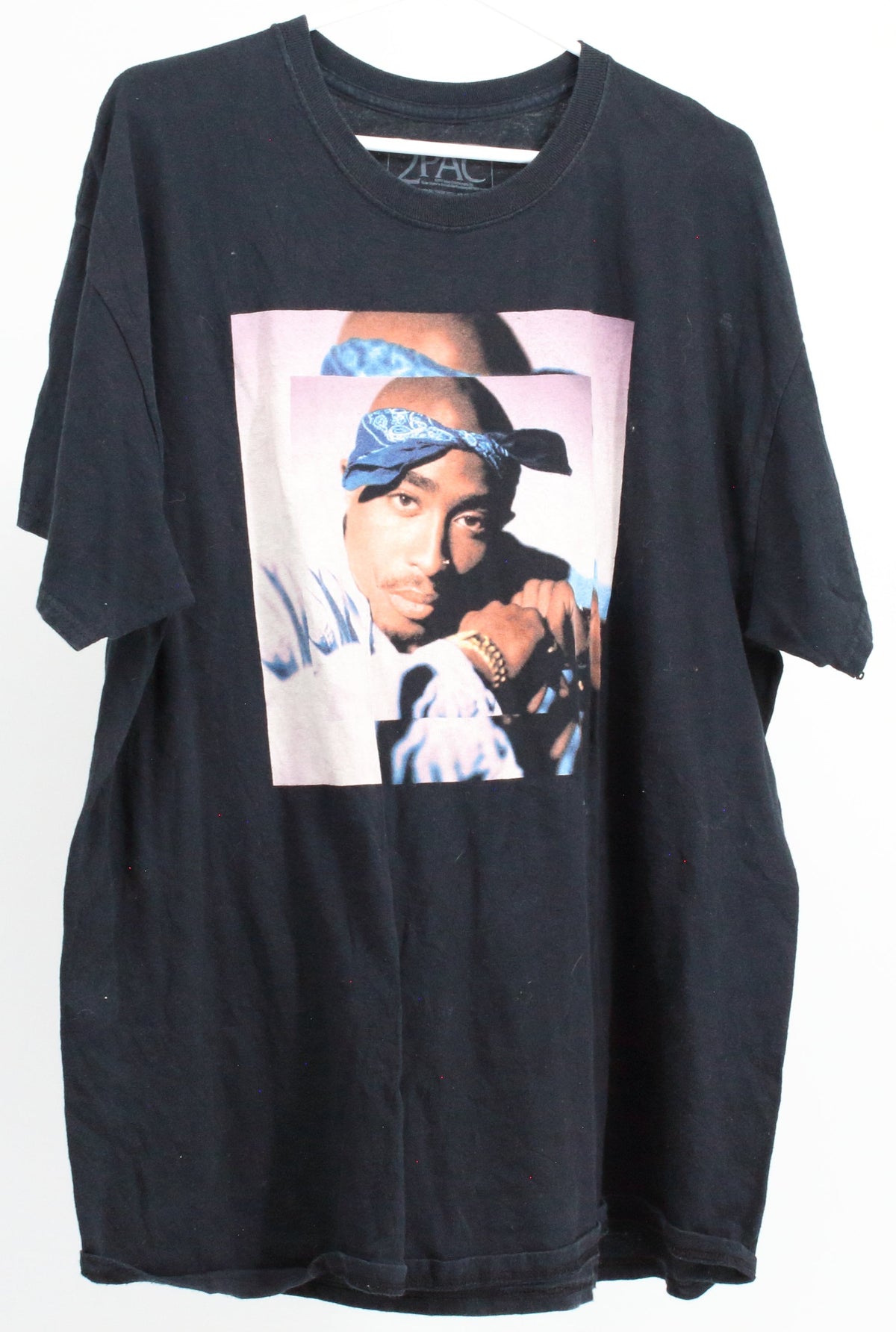 2PAC Black Front Graphic Band Tee