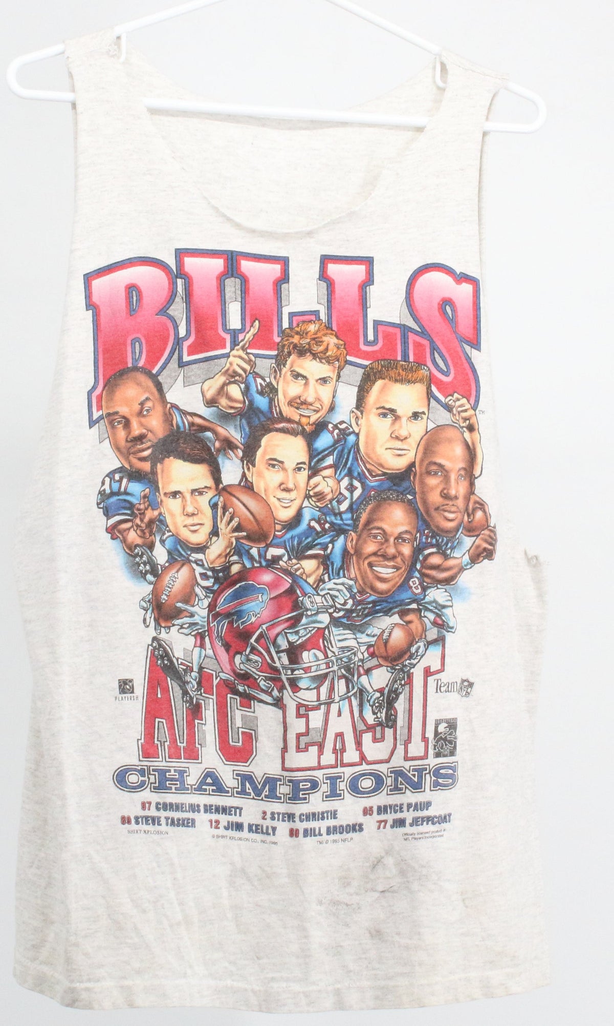 Grey Bills AFC East Team Front Graphic Tank